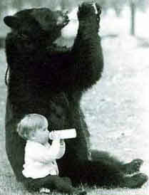 Sharing my beer with bear
